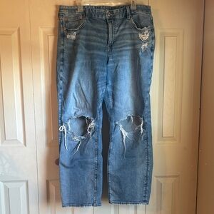 American Eagle Outfitters Classic Blue Distressed Denim